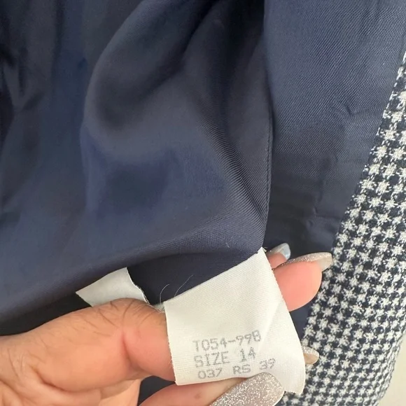Classic Vintage Pendleton Houndstooth Blazer Size 14 (Runs Small) - Picture 13 of 14